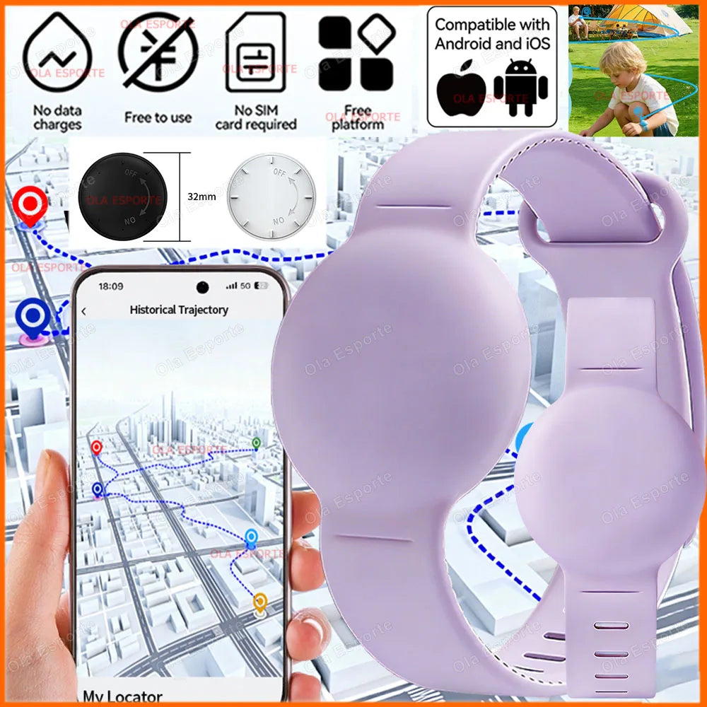 2026 Tracking Wristband Find Anti-Loss Kid Tracker Required Track History Precise Location Tracking One-Click Navigation via App Trekker Essentials