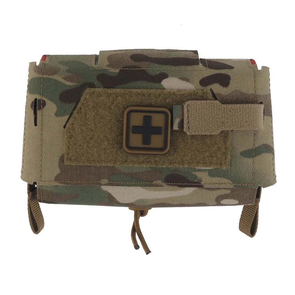 Camo Style MD2 Compact Trauma Kit Tactical IFAK Medical First Aid Pouch Outdoors Hunting Camping Patrol Survival Equipment Trekker Essentials