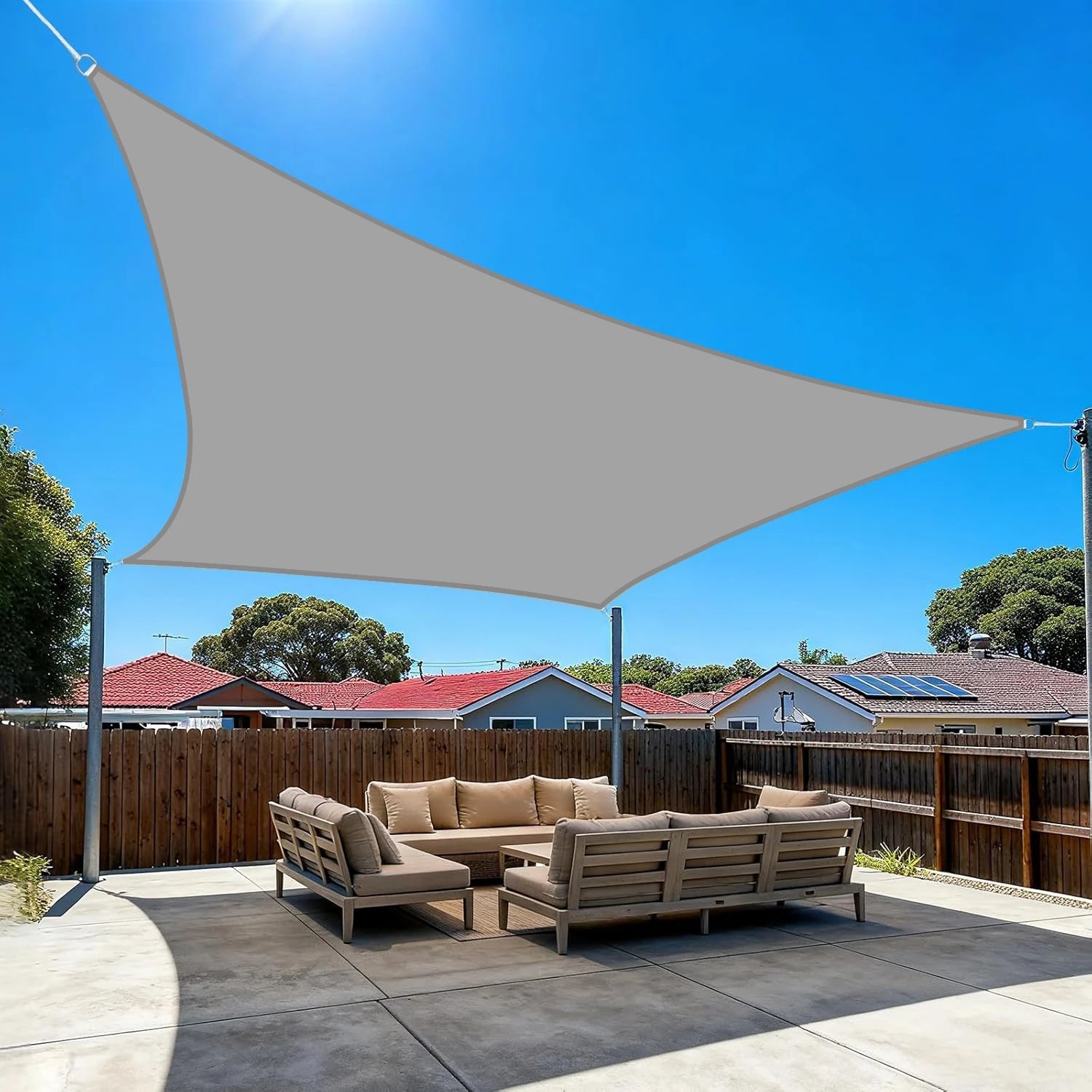 Waterproof Sun Shade Sail UV Block Canopy for Patio Garden Backyard Outdoor with D-Rings Trekker Essentials