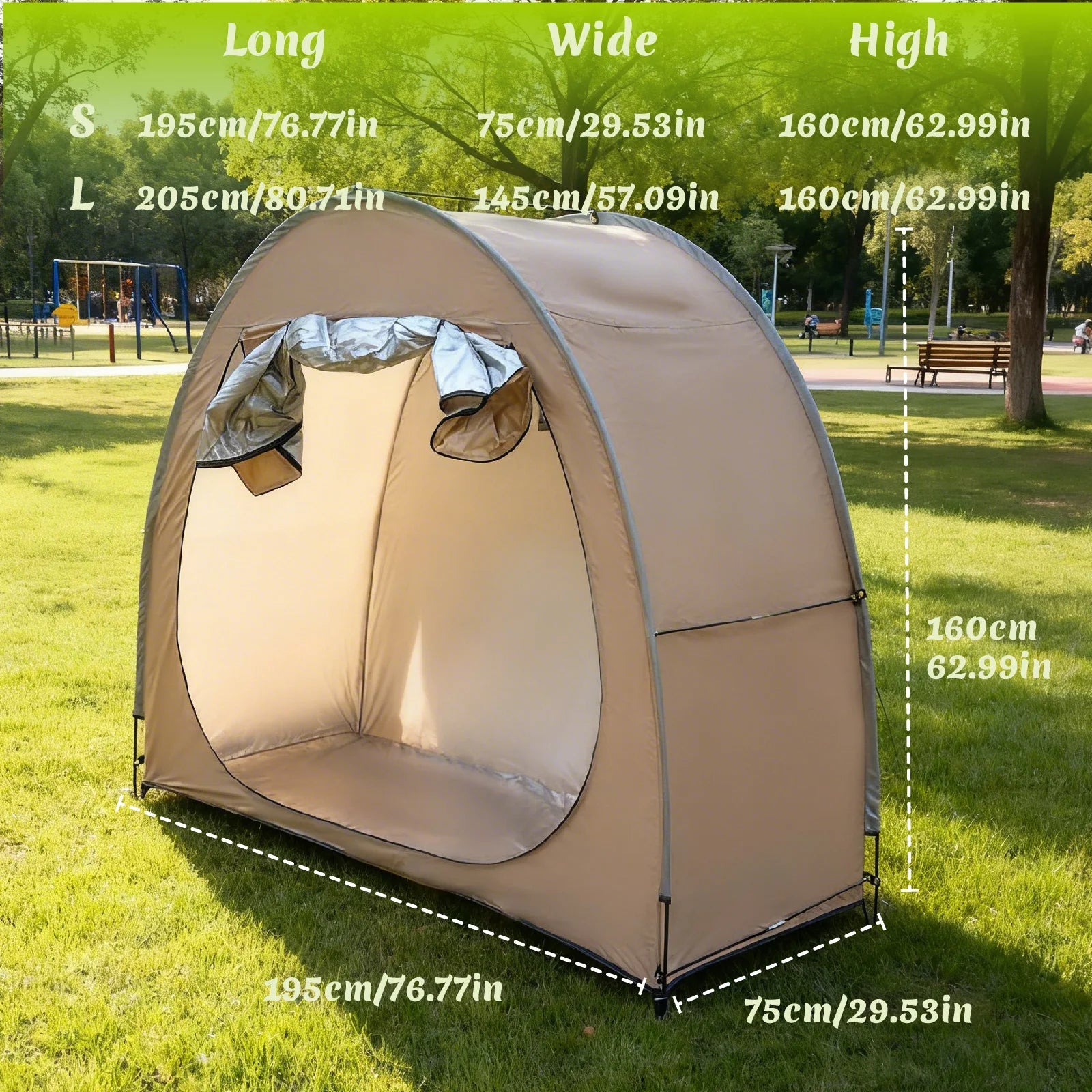 Portable Thickened Oxford Cloth Bike Shelter Private Travel Tent for Outdoor Hiking Cycling Camping And Travel Trekker Essentials