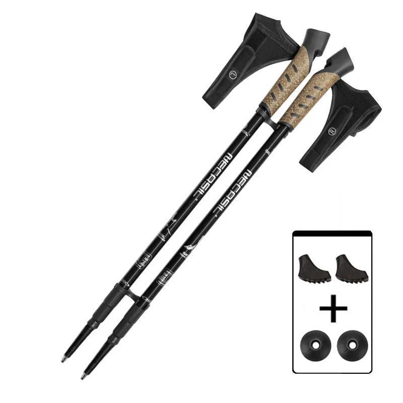 2PCS Ultralight Trekking Poles – 7075 Aluminum Adjustable Nordic Walking Sticks for Hiking & Camping Trekker Essentials