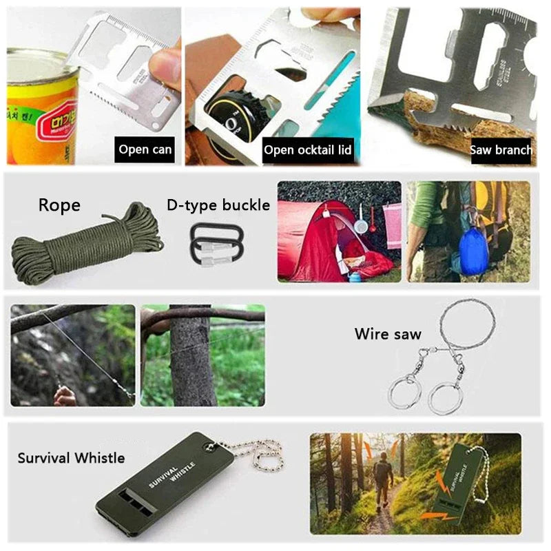 Survival First Aid Kit Survival Full Set Molle Outdoor Gear Emergency Kits Trauma Bag Camping Hiking IFAK Adventures Trekker Essentials