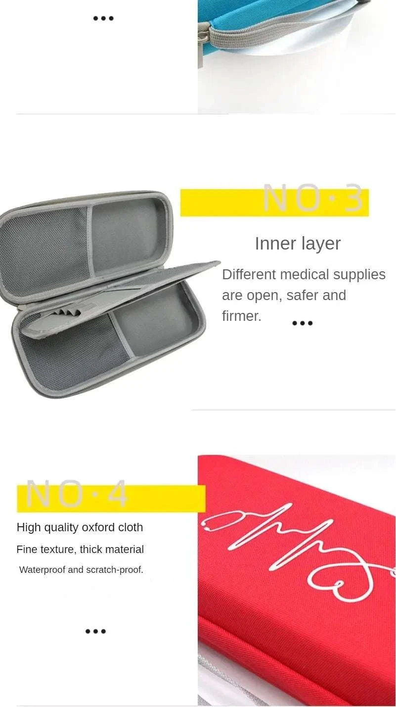 Medical Storage Case Portable Medical Storage Case – Hard Shell EVA First Aid Organizer for ...
