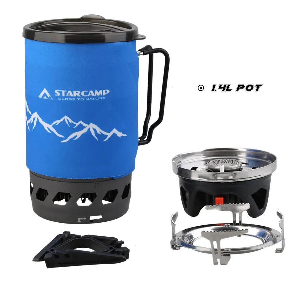 Portable 1400ml Fast-Boil Jet Cooker for Camping & Hiking
