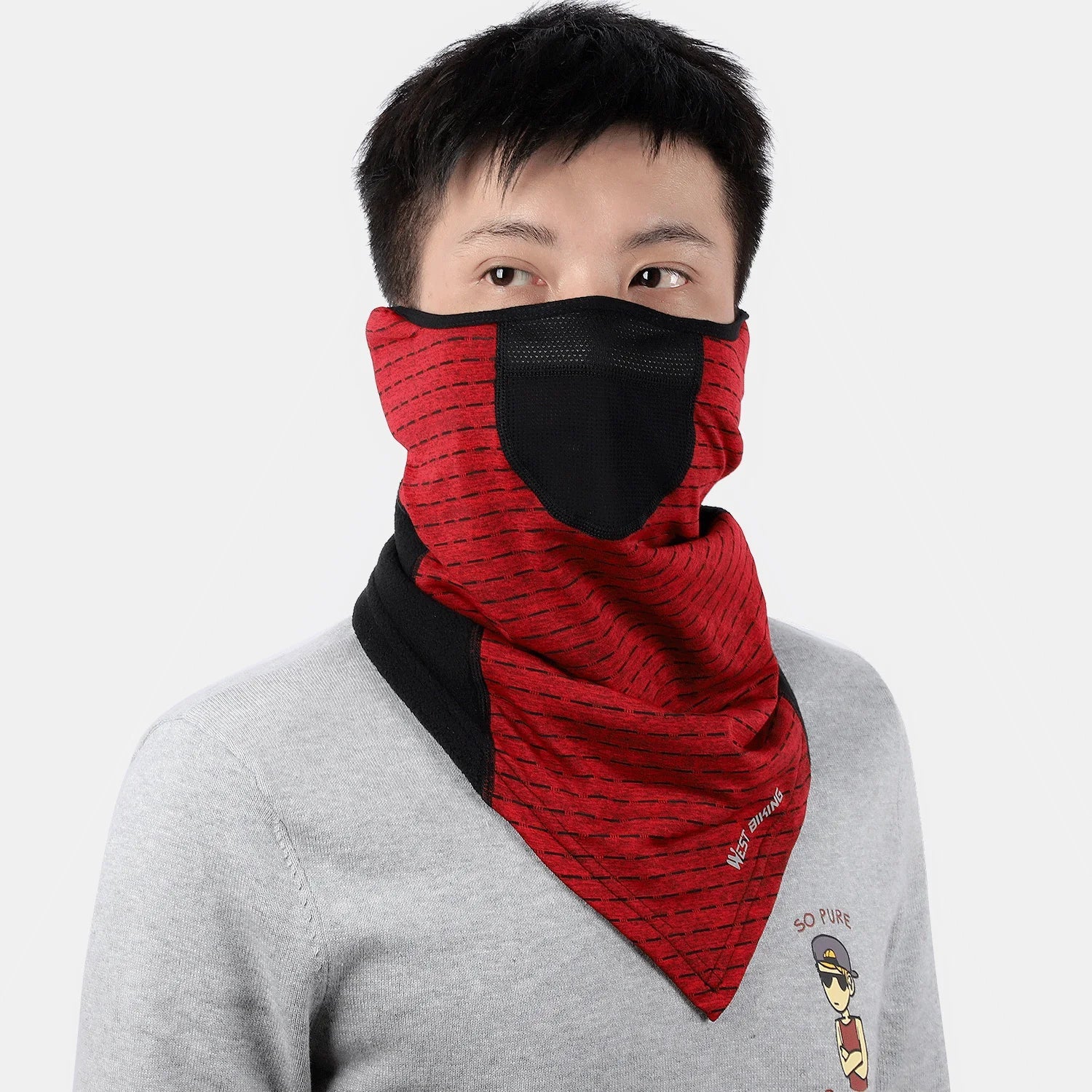 WEST BIKING Winter Windproof Ski Warm Mask Fleece Running Fishing Hiking Scarf Cycling Motorcycle Neck Warmer Thermal Sport Gear Trekker Essentials