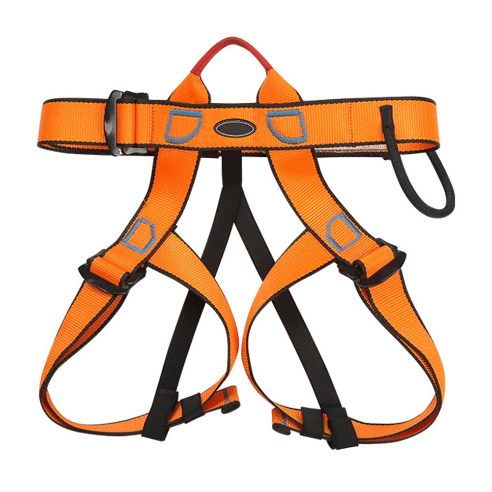 Professional Rock Climbing Harness - Adjustable Half Body Safety Belt for Mountaineering & Aerial Work