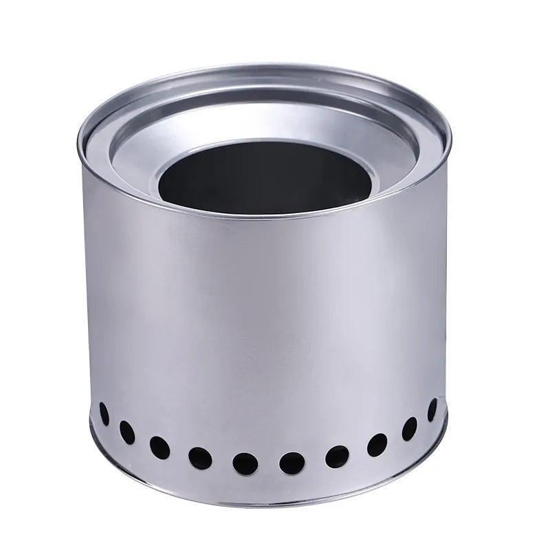 Multifunctional Stainless Steel Wood Stove | Portable Outdoor Heater & Barbecue Grill for Camping