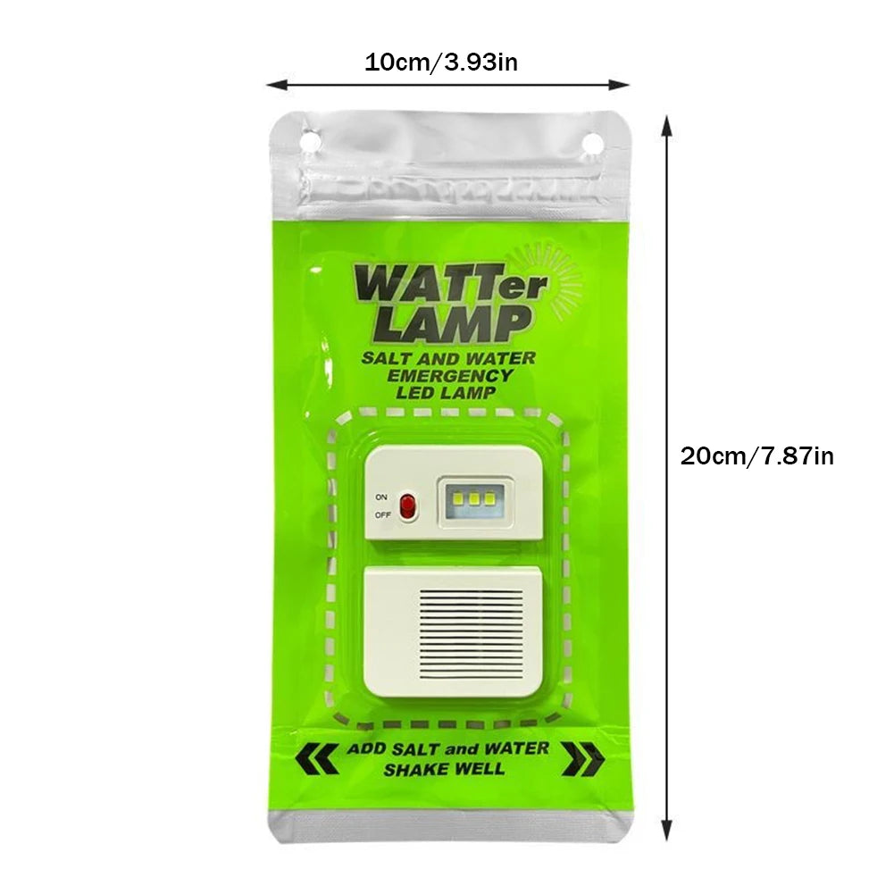 LED Salt Water Emergency Lamp Camping Energy Saving Lamp Waterproof Portable Night Fishing Lamp Travel Supplies for Car Outdoor Trekker Essentials