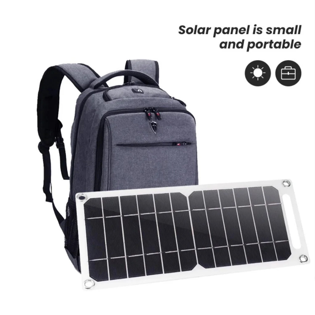 Outdoor USB Solar Panel Waterproof 5V High Power Portable Solar Charger for Mobile Phones - Ideal for Hiking and Camping