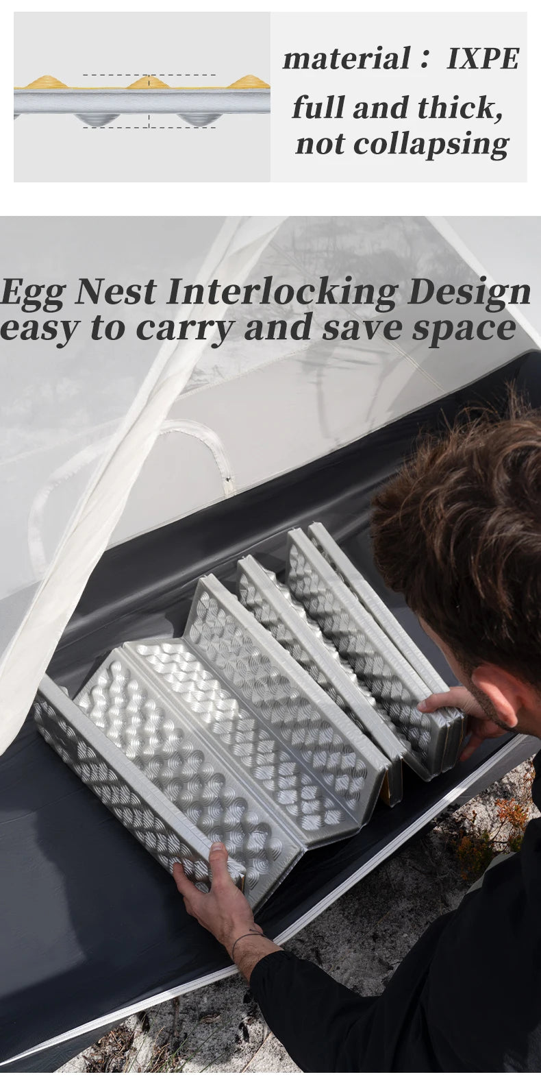 Portable Camping Mat – Waterproof Foam Sleeping Pad for Trekking, Picnic & Travel – Moistureproof & Lightweight