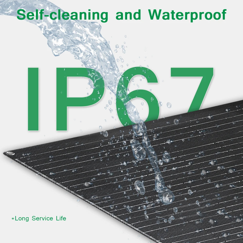 ETFE Flexible 100W Solar Panel - High Efficiency Monocrystalline Charger for 12V Batteries