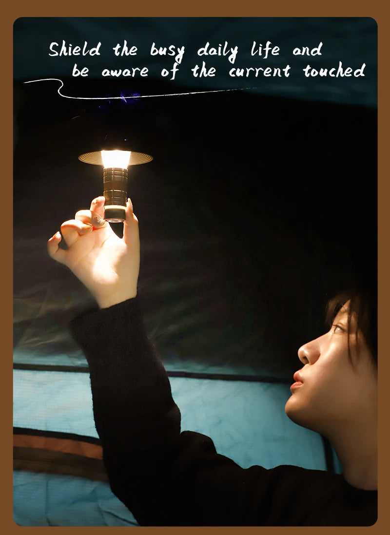 USB-C Rechargeable Camping Light - Magnetic Base LED Lantern with Tripod