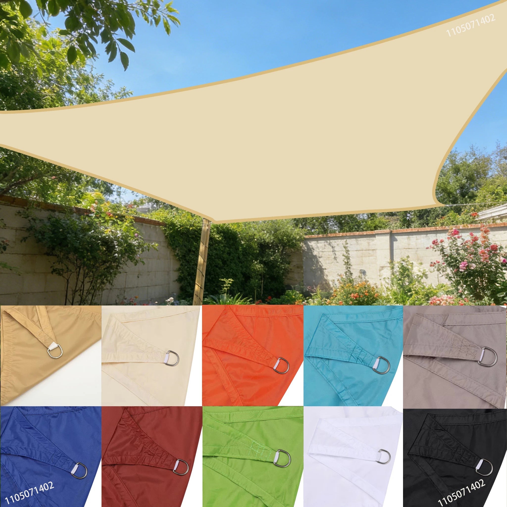 95% UV Block Waterproof Sun Shade Sail - High-Density Breathable Canopy for Patio Garden Pool Backyard, Windproof with Stainless Trekker Essentials