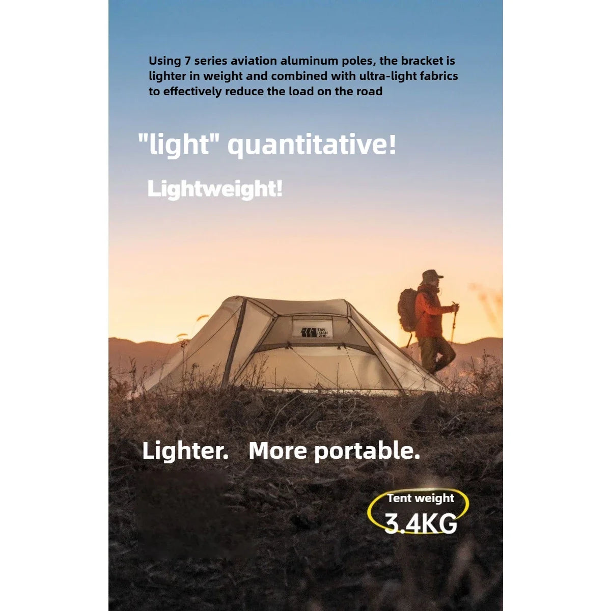 4-Season Waterproof Camping Tent – Double-Layer Rainproof Hiking Tent for Mountaineering & Outdoor Adventures