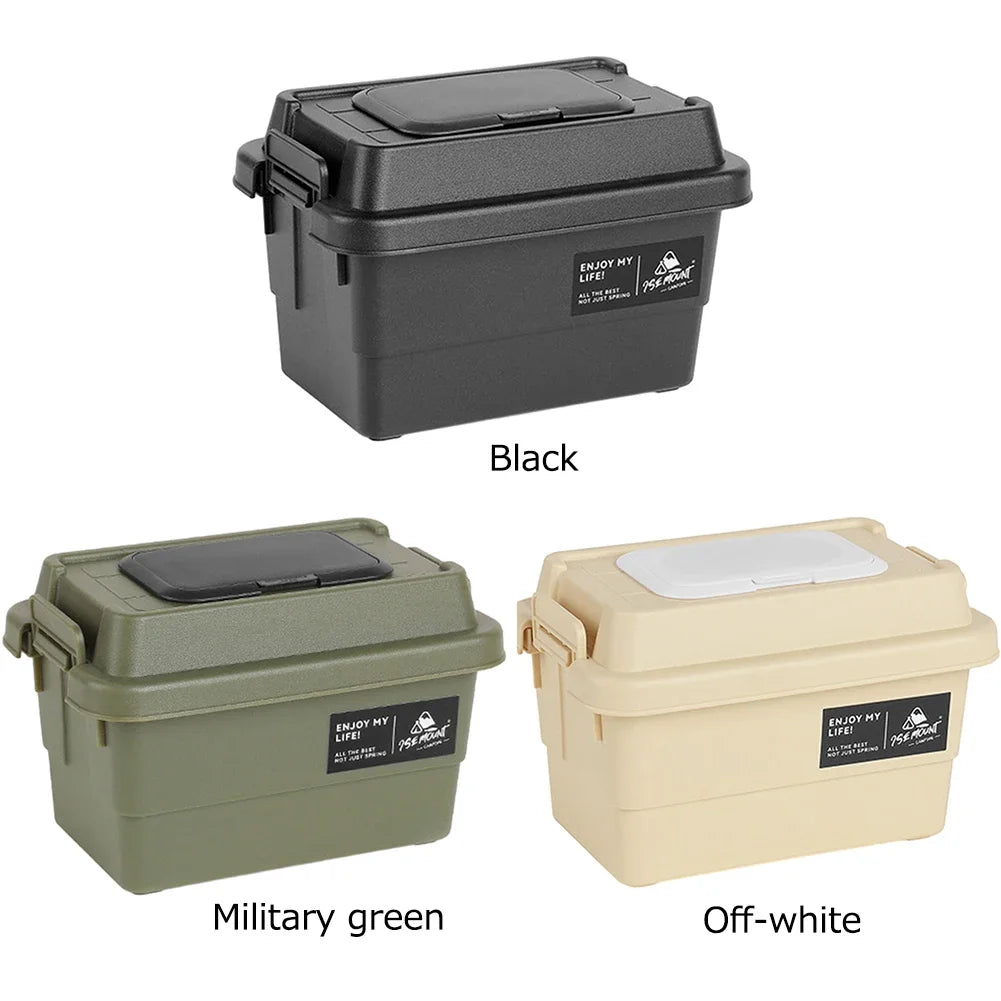 1.1L Outdoor Tissue Storage Box – Waterproof Camping Organizer for Napkins, Seasoning Bottles & Sundries (Army Green/Black/Beige)