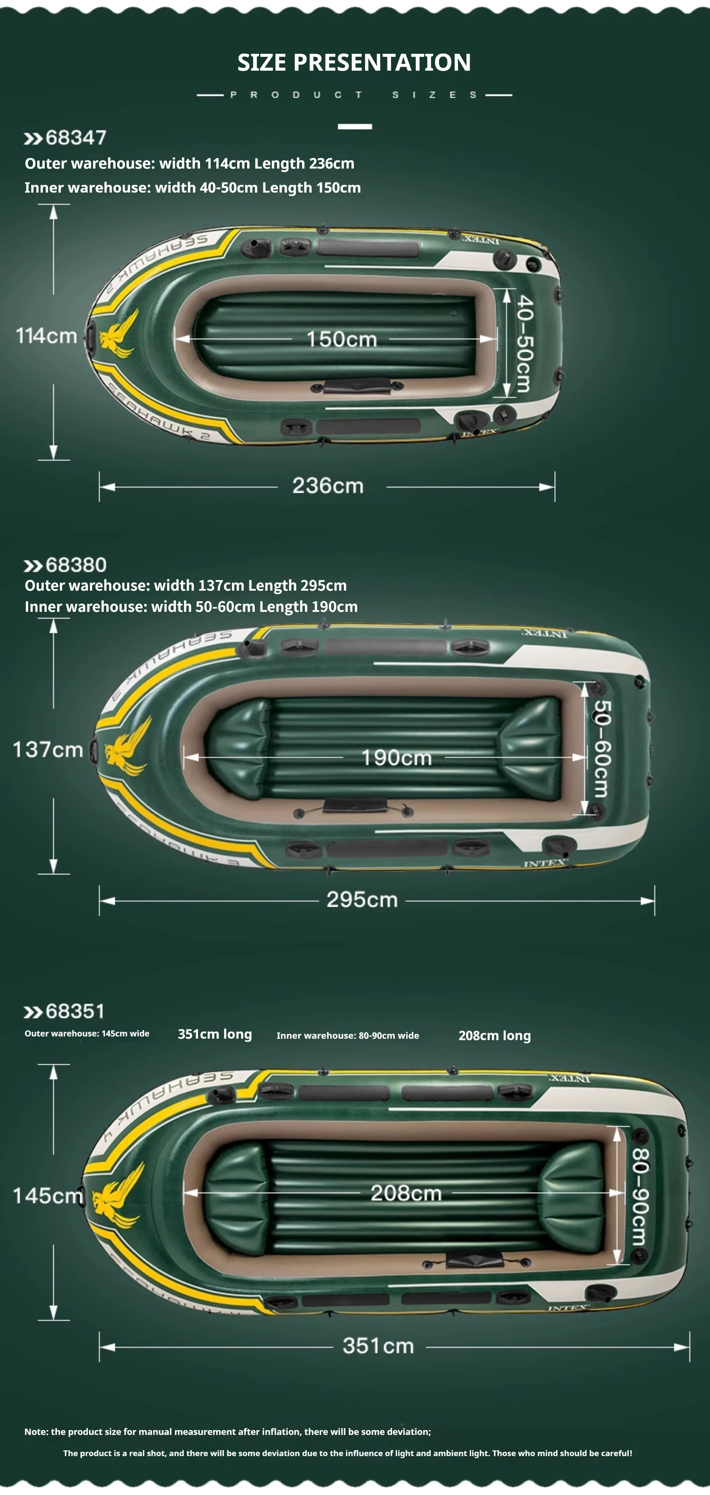 Heavy-Duty 1-3 Person Inflatable Boat: Fishing Dinghy with Detachable Seats & Foldable Kayak Design