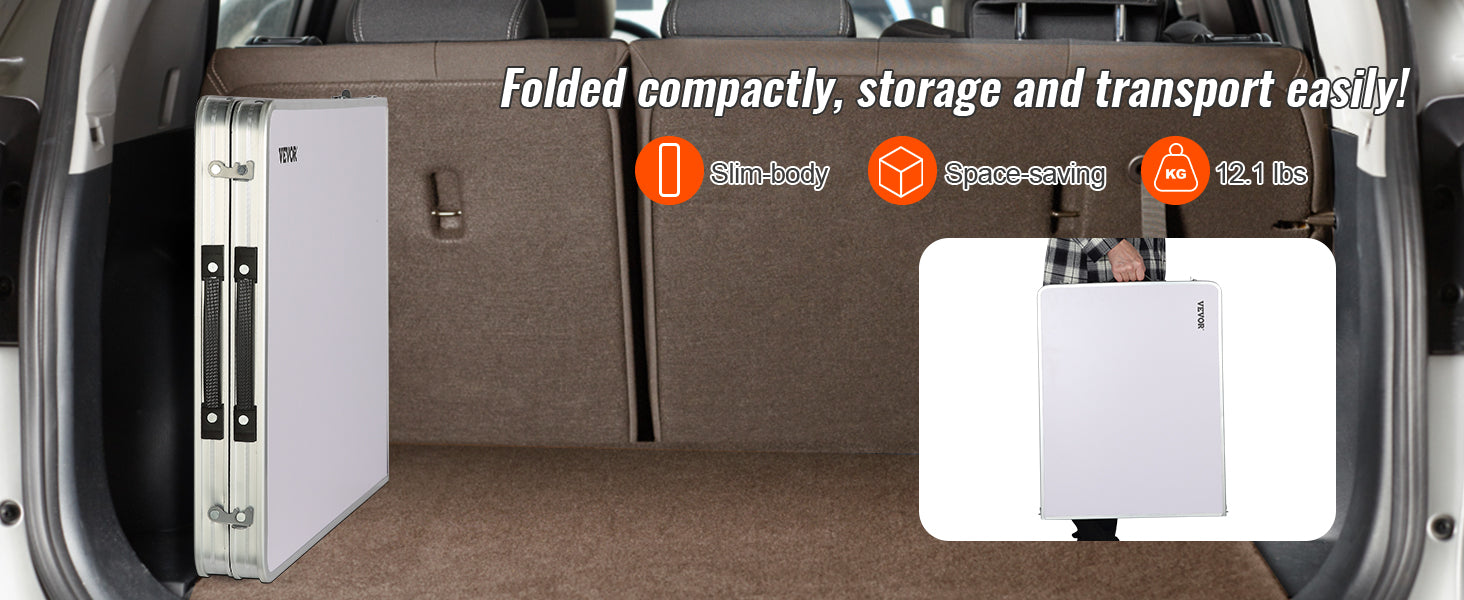 Adjustable Height Camping Kitchen Table – Portable Folding Table with Carry Bag for Outdoor Cooking