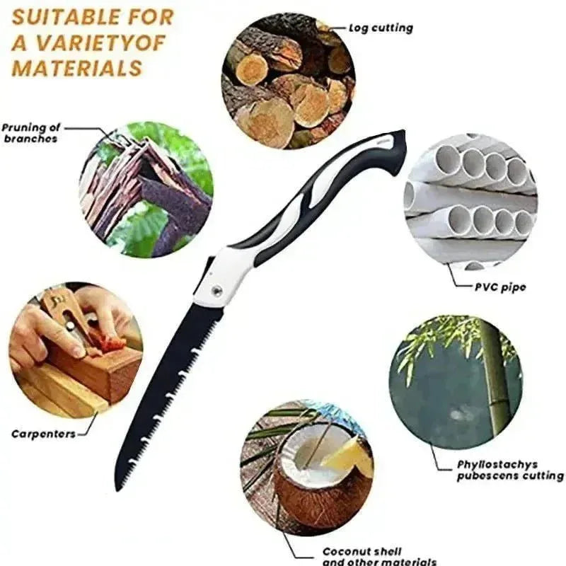 180-300mm Folding Pruning Saw - Multifunctional Tool for Gardening, Horticulture, and Outdoor Camping - Trekker Essentials