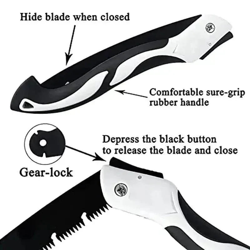 180-300mm Folding Pruning Saw - Multifunctional Tool for Gardening, Horticulture, and Outdoor Camping - Trekker Essentials