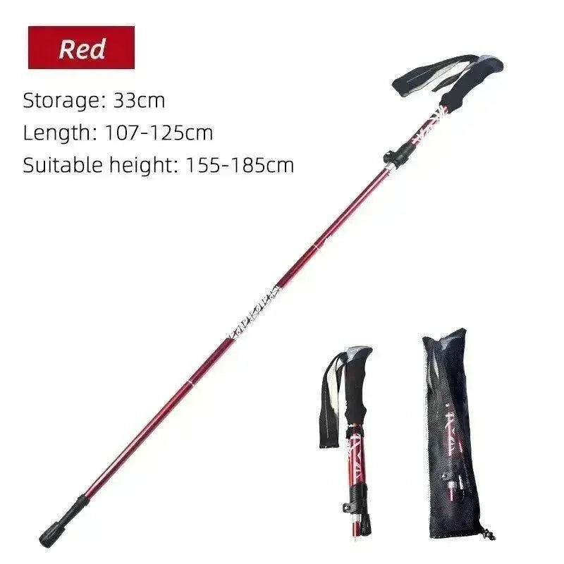 Adjustable 5-Section Trekking Pole: Enhance Stability and Comfort on Every Terrain - Trekker Essentials