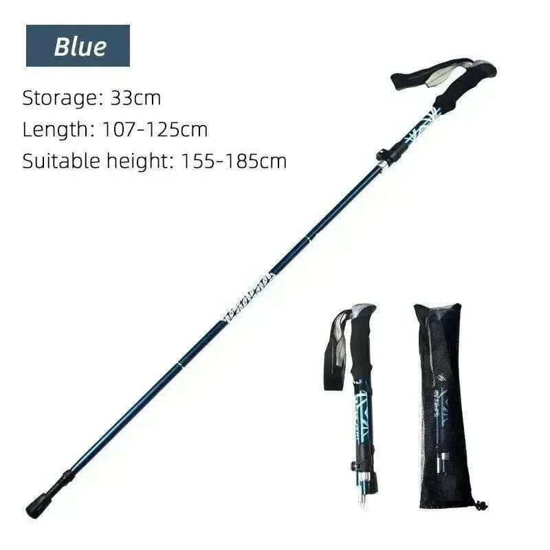 Adjustable 5-Section Trekking Pole: Enhance Stability and Comfort on Every Terrain - Trekker Essentials
