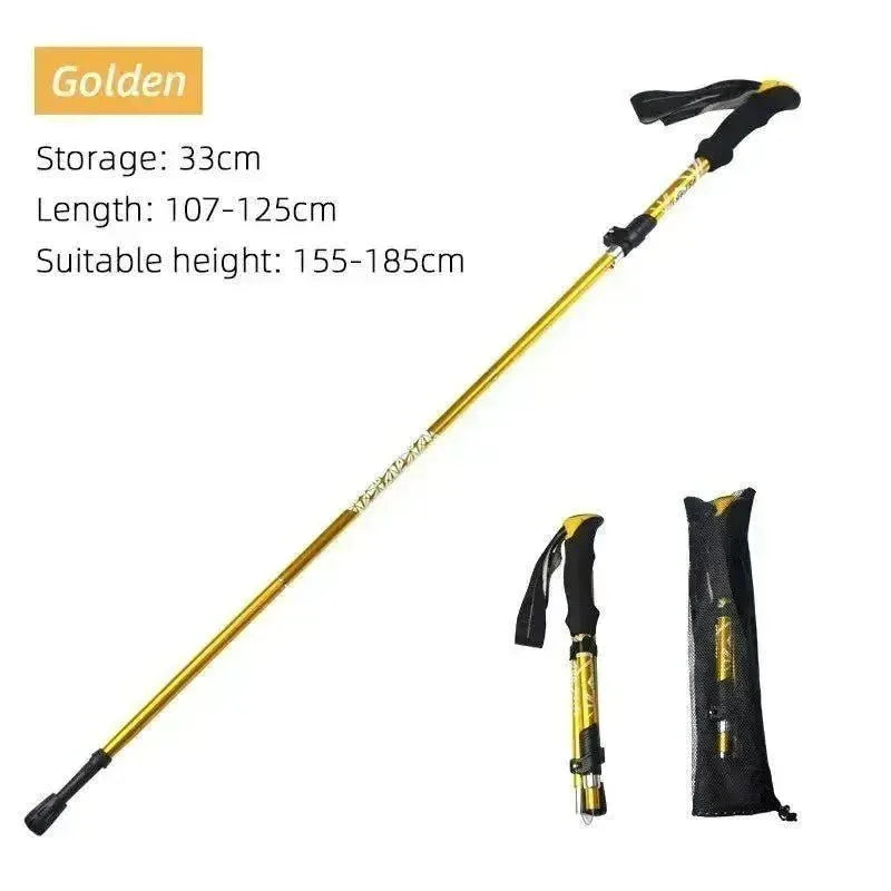 Adjustable 5-Section Trekking Pole: Enhance Stability and Comfort on Every Terrain - Trekker Essentials