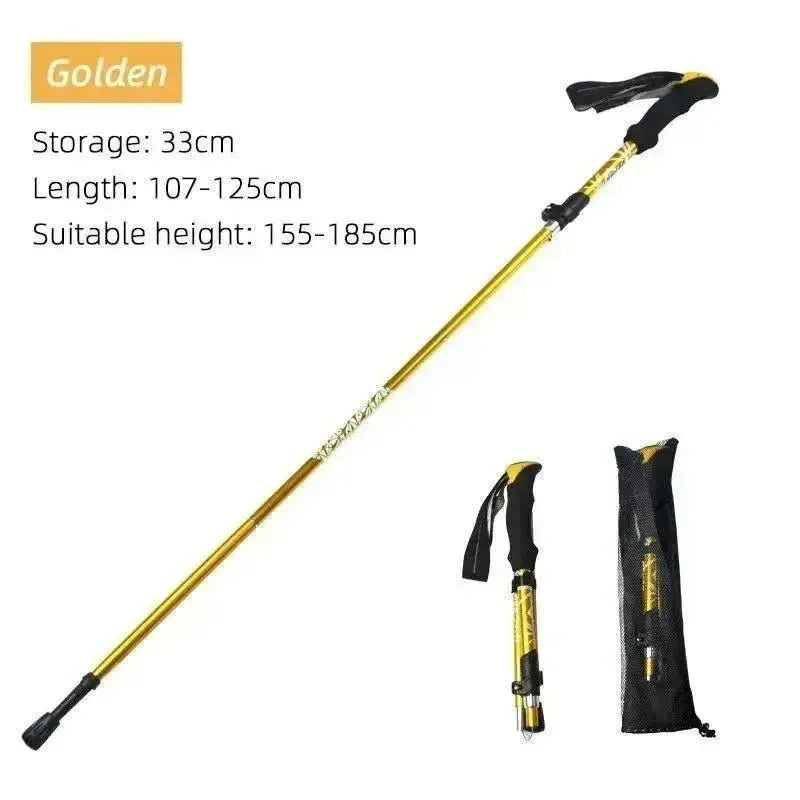 Adjustable 5-Section Trekking Pole: Enhance Stability and Comfort on Every Terrain - Trekker Essentials