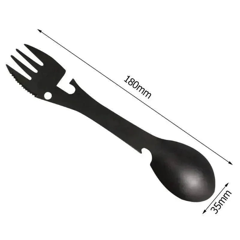 Compact & Convenient: 5-in-1 Multifunction Camping Spork for Outdoor Adventures - Trekker Essentials