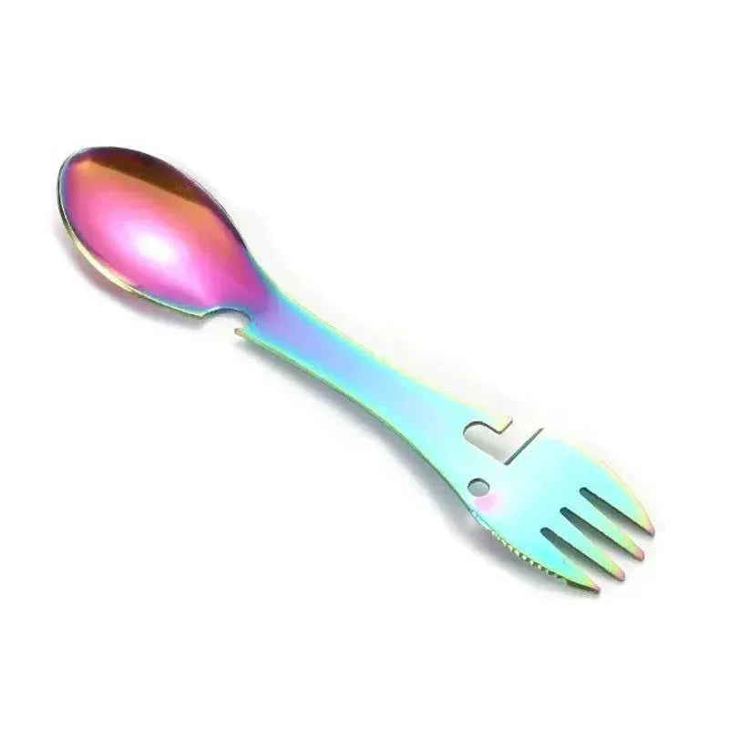 Compact & Convenient: 5-in-1 Multifunction Camping Spork for Outdoor Adventures - Trekker Essentials