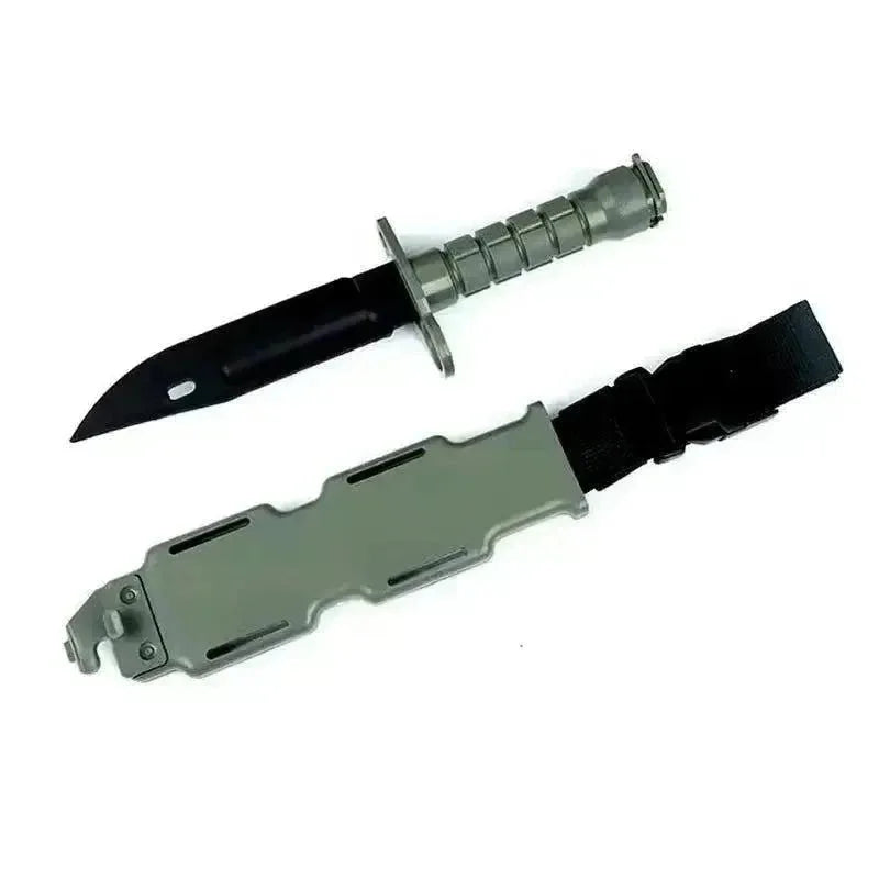 Rubber Knife Training Tool with Sheath - Flexible Plastic Dagger for Props, Halloween Martial Arts - Trekker Essentials