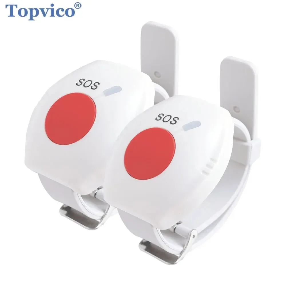 1 / 2pcs RF 433MHz Panic Button SOS Emergency Wristband for Elderly - Home Security Alarm System - Trekker Essentials