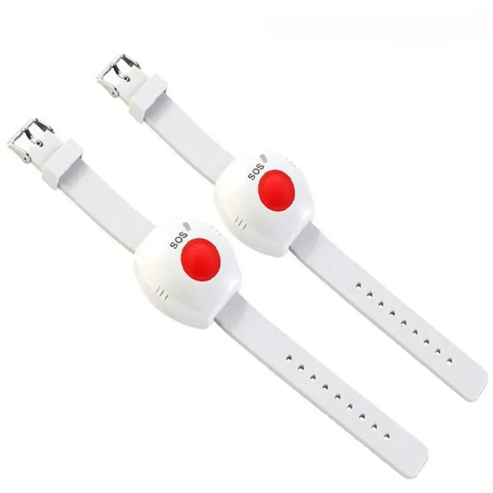 1 / 2pcs RF 433MHz Panic Button SOS Emergency Wristband for Elderly - Home Security Alarm System - Trekker Essentials