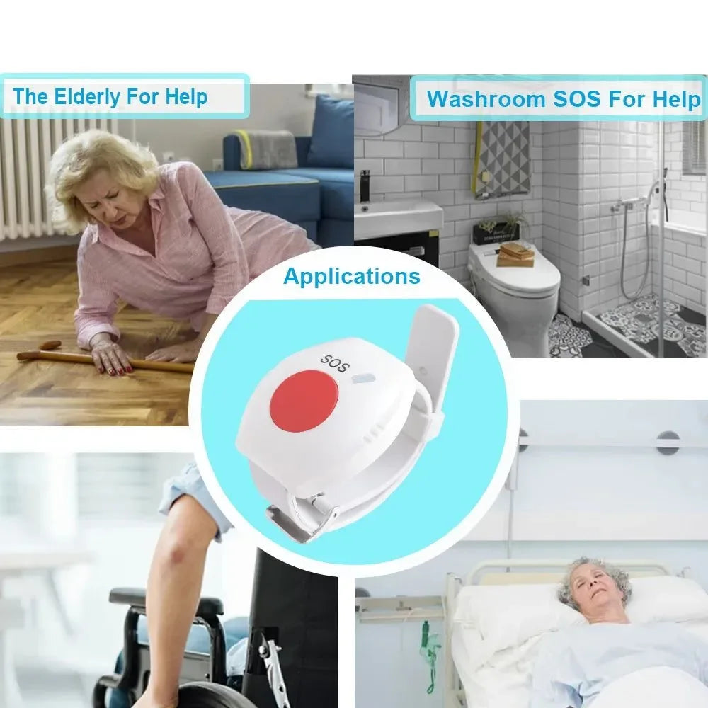 1 / 2pcs RF 433MHz Panic Button SOS Emergency Wristband for Elderly - Home Security Alarm System - Trekker Essentials