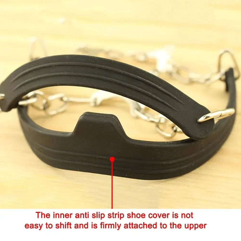 1 Pair Anti-Slip Ice Gripper Crampons – 6-Tooth Steel Snow Cleats for Boots - Trekker Essentials