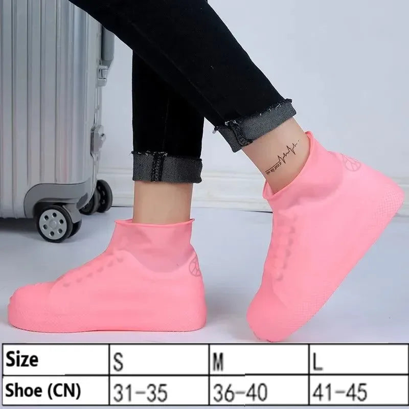 1 Pair Reusable Waterproof Shoe Covers - Non-Slip Silicone Rain Boots and Sneakers Protectors - Trekker Essentials