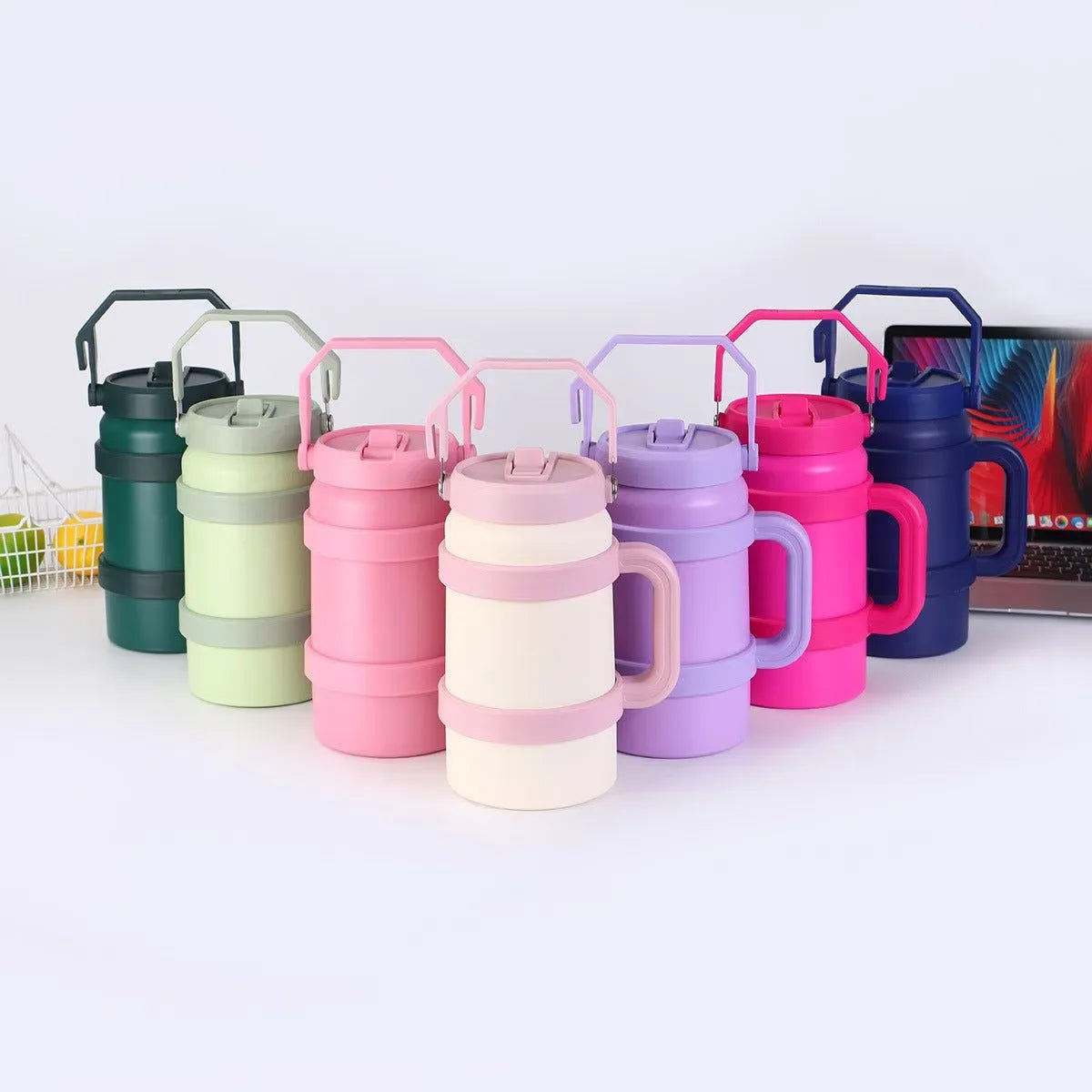 1.2L/1.9L Stainless Steel Thermal Tumbler | 48-Hour Vacuum Insulated Sports Water Bottle for Outdoor Use - Trekker Essentials