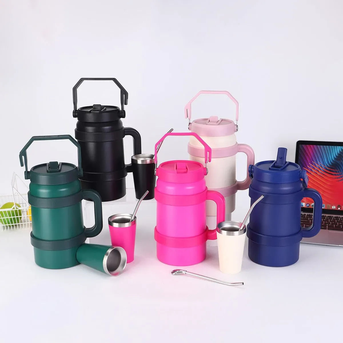 1.2L/1.9L Stainless Steel Thermal Tumbler | 48-Hour Vacuum Insulated Sports Water Bottle for Outdoor Use - Trekker Essentials