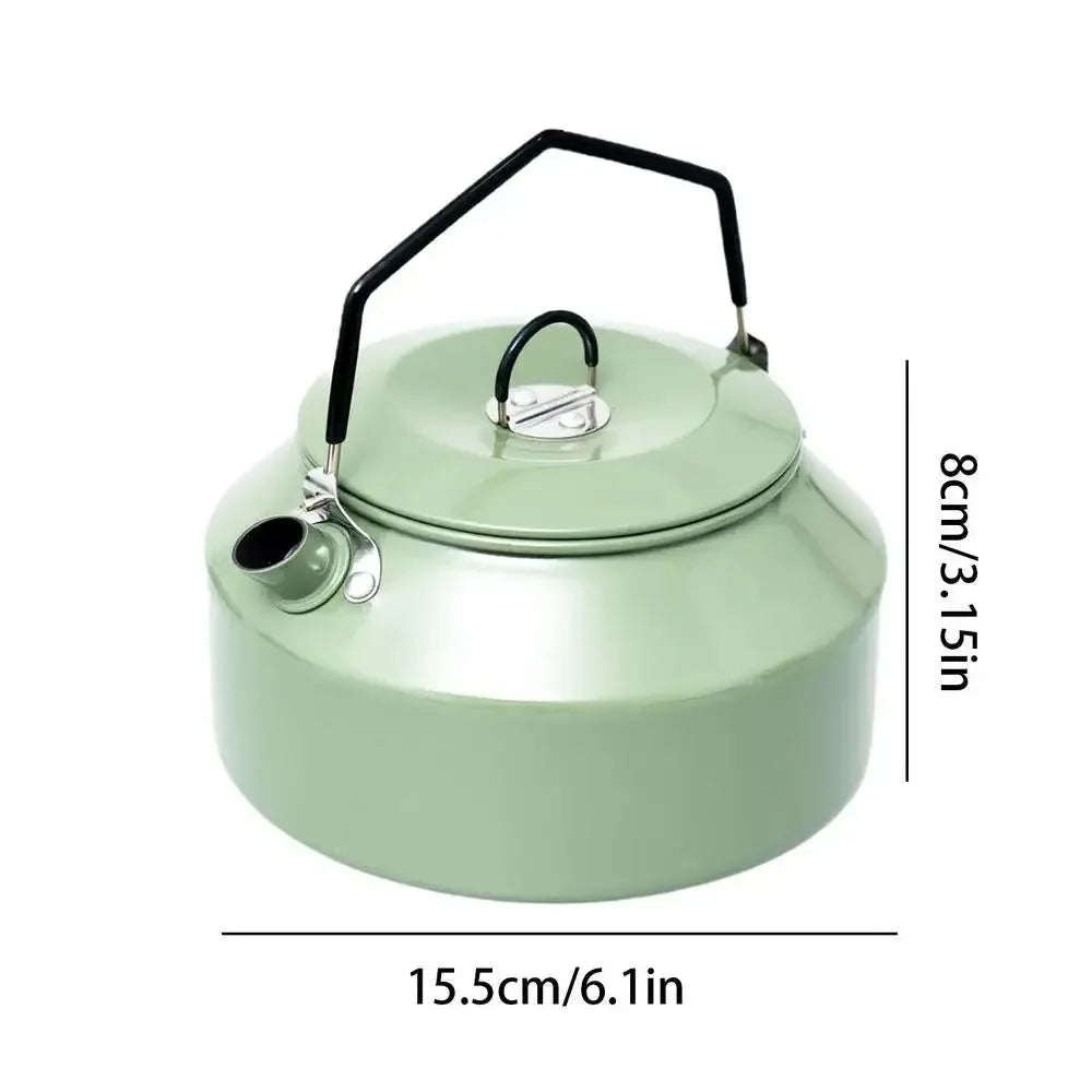1.35L Camping Water Kettle | Aluminum Alloy Tea Pot for Outdoor Coffee and Tableware | Perfect for Travel, Backpacking, Hiking, and Picnic Supplies - Trekker Essentials