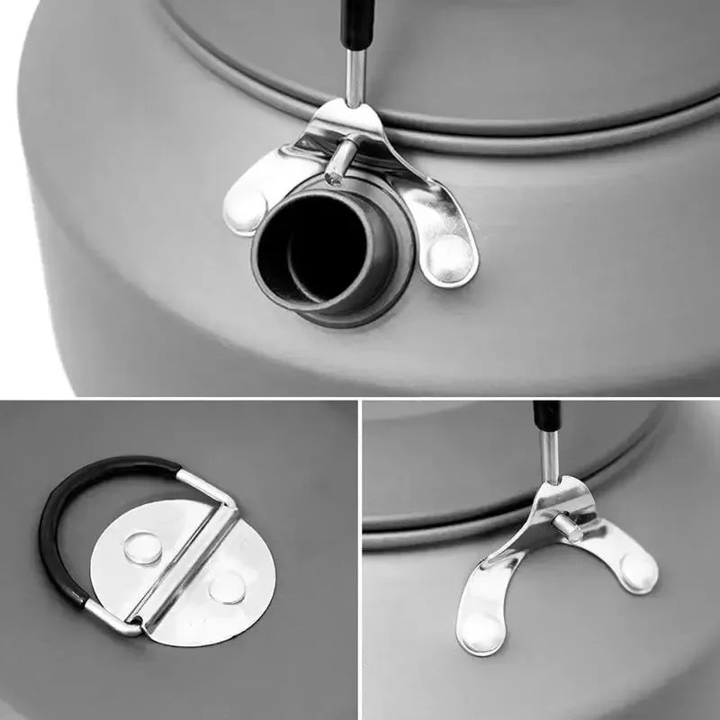 1.35L Camping Water Kettle | Aluminum Alloy Tea Pot for Outdoor Coffee and Tableware | Perfect for Travel, Backpacking, Hiking, and Picnic Supplies - Trekker Essentials