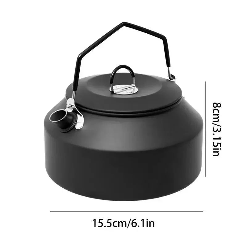 1.35L Camping Water Kettle | Aluminum Alloy Tea Pot for Outdoor Coffee and Tableware | Perfect for Travel, Backpacking, Hiking, and Picnic Supplies - Trekker Essentials