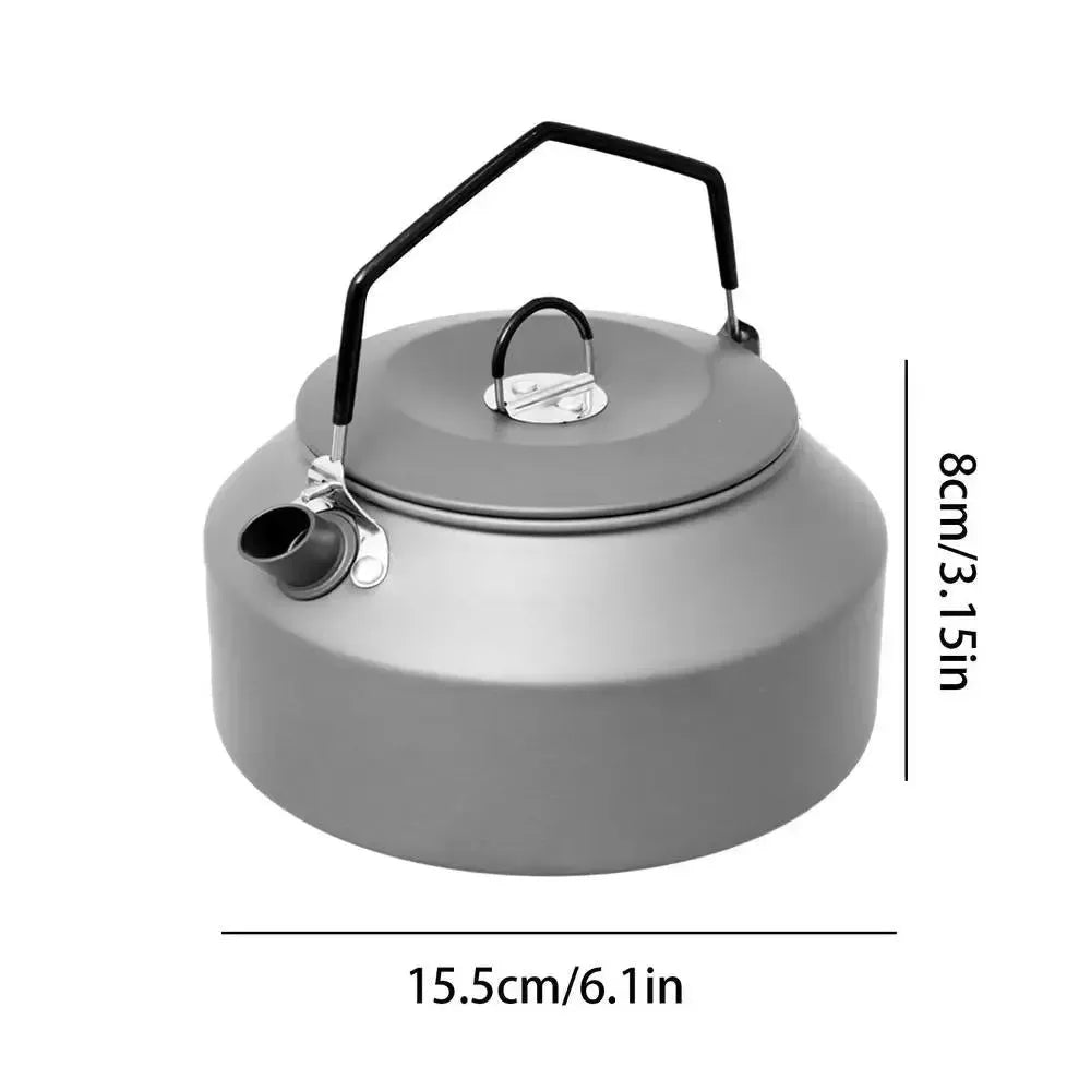 1.35L Camping Water Kettle | Aluminum Alloy Tea Pot for Outdoor Coffee and Tableware | Perfect for Travel, Backpacking, Hiking, and Picnic Supplies - Trekker Essentials