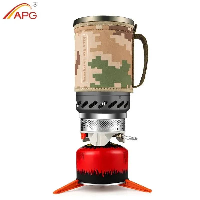 1.4L Backpacking Stove | Portable Camping Propane Cooking Gear | Camp Burner System with Tripod and Pot Support - Trekker Essentials