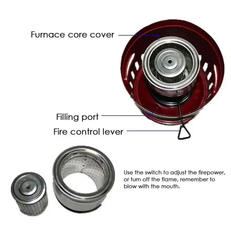 1.5L Portable Kerosene Camping Stove with Ignition Device - Trekker Essentials