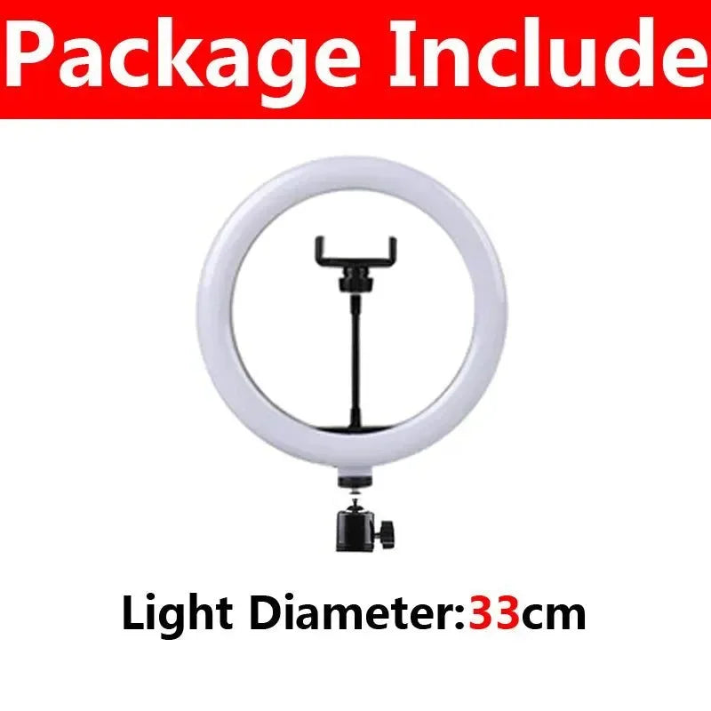 10 Inch LED Ring Light with Tripod & Phone Holder for Video & Makeup - Trekker Essentials