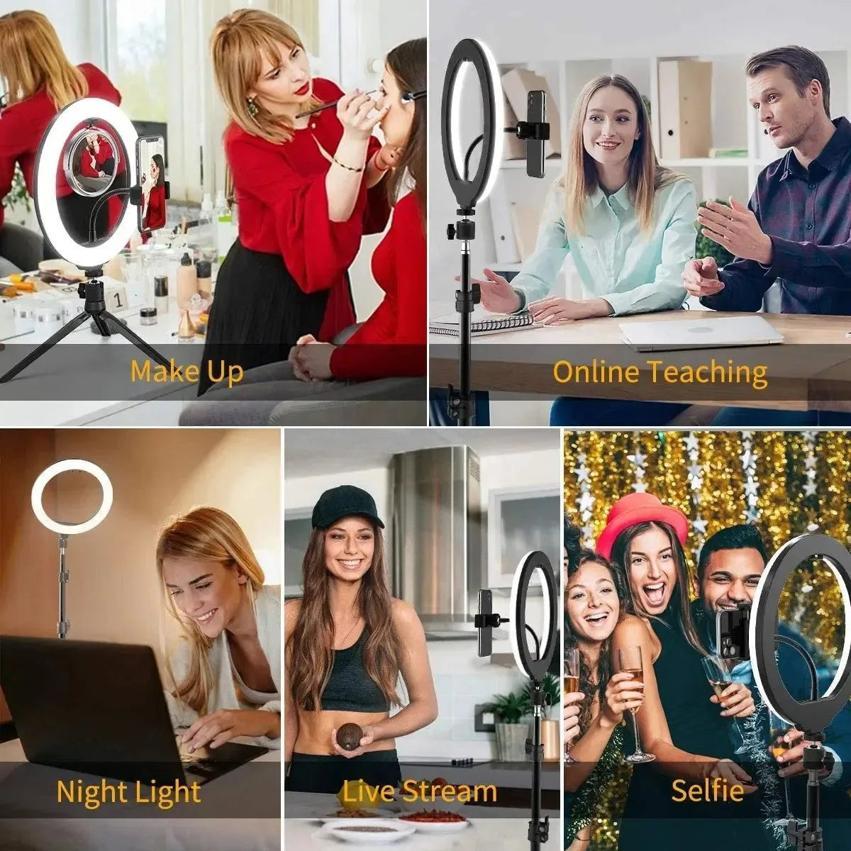 10 Inch LED Ring Light with Tripod & Phone Holder for Video & Makeup - Trekker Essentials