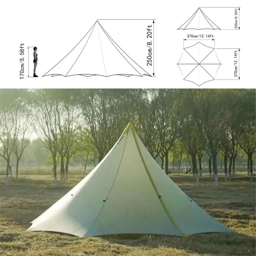 10 Person Ultralight 4 Season Pyramid Camping Tent - Trekker Essentials