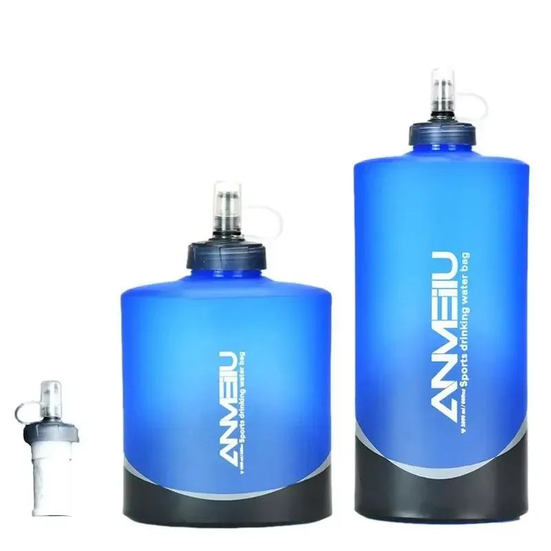 1000/2000ml Soft Flask Folding Collapsible Water Bottle with Filter - Perfect for Running, Hydration Packs, Waist Bags, and Outdoor Camping - Trekker Essentials