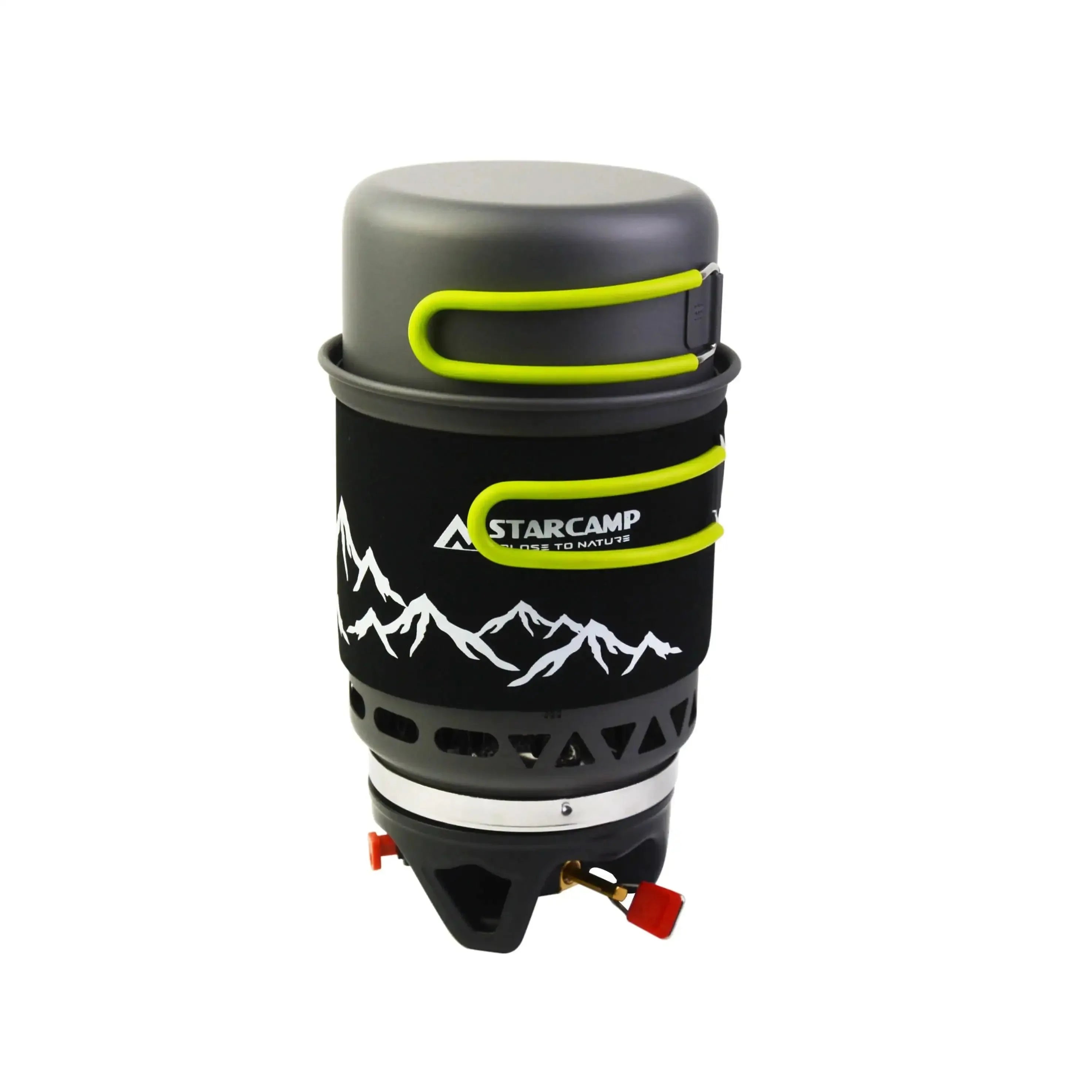 1000+500ml Dual-Pot Fast-Boil Camping Stove System with Ignition - Trekker Essentials