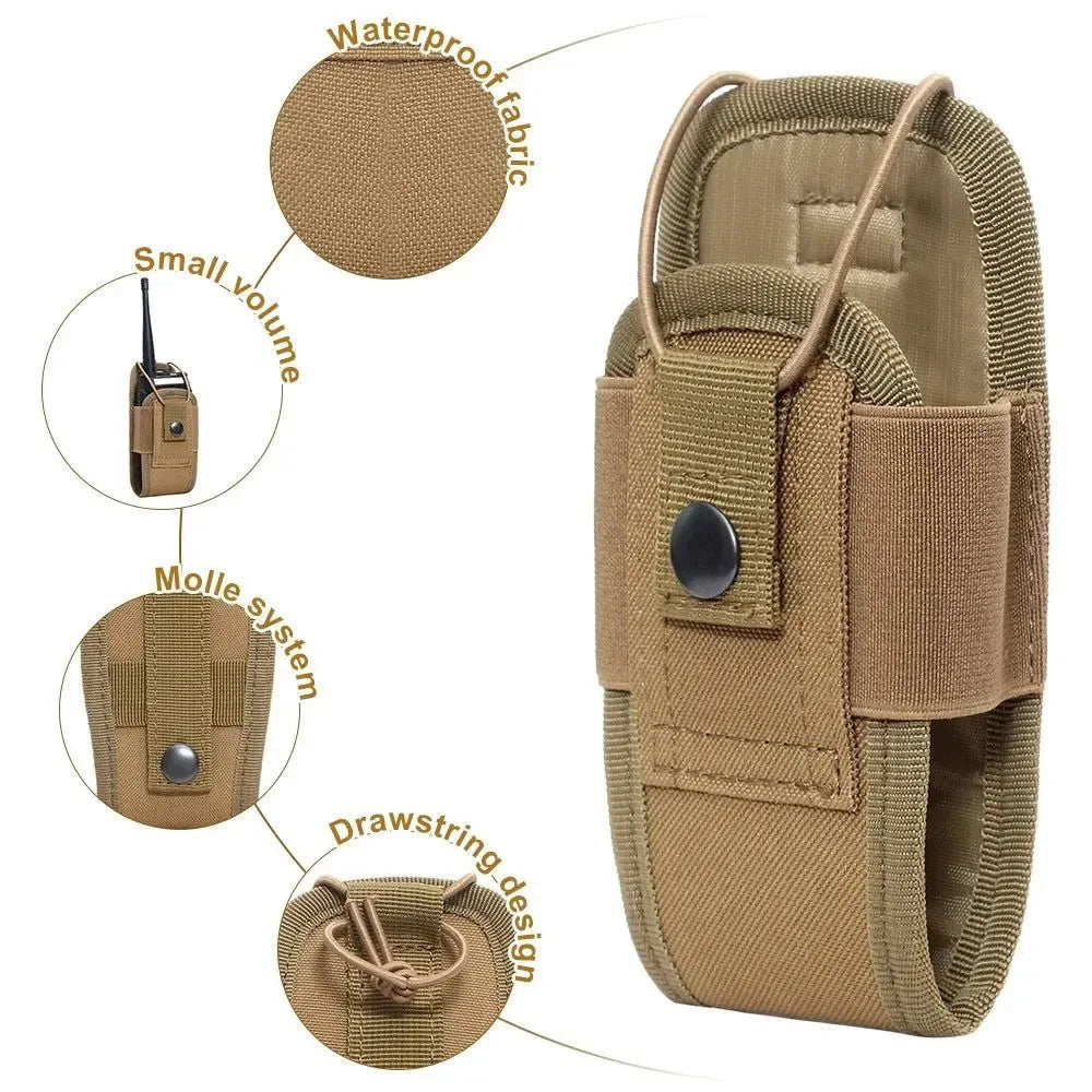1000D Tactical Molle Radio Walkie Talkie Pouch - Trekker Essentials