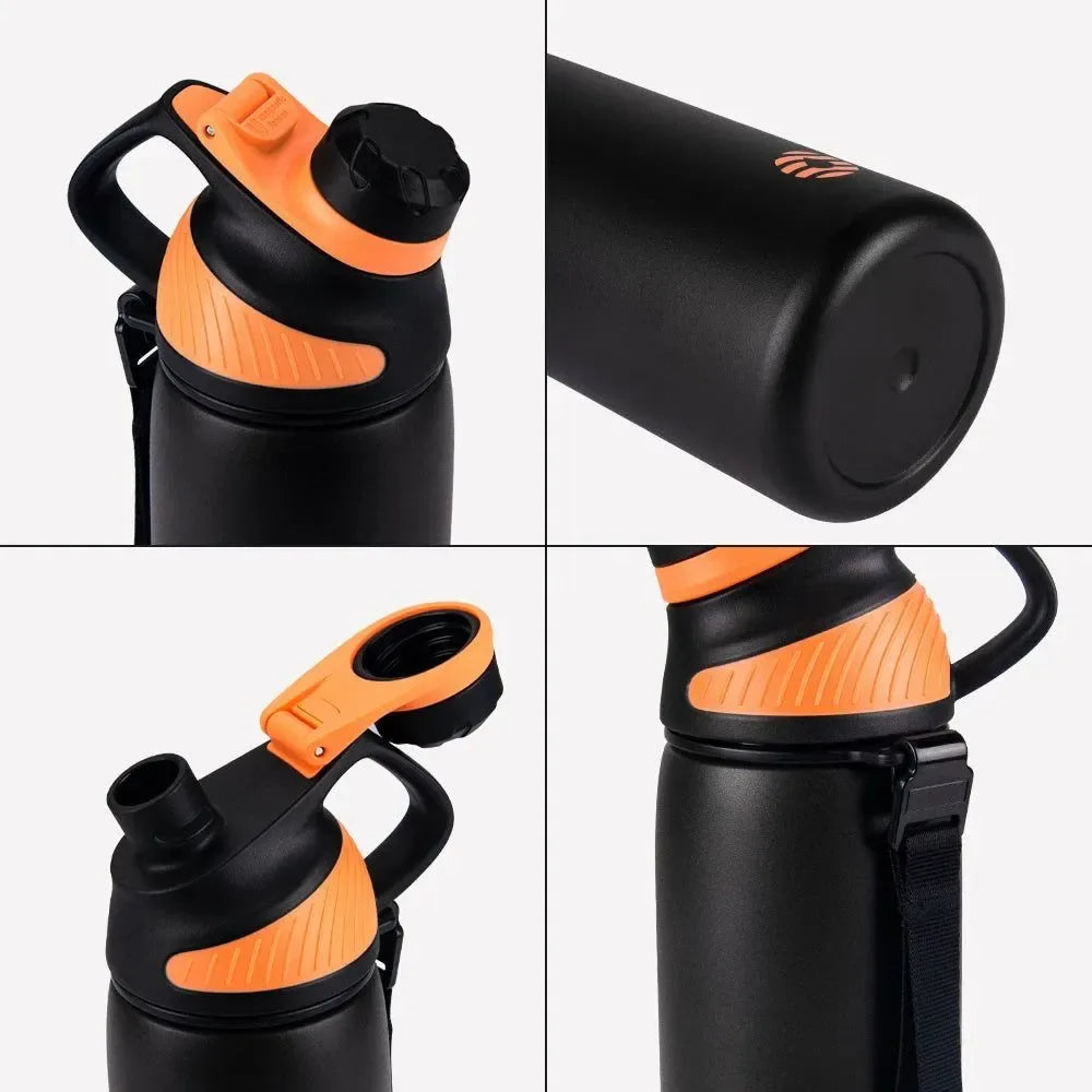 1000ml Stainless Steel Vacuum Flask | Magnetic Lid Insulated Water Bottle for Cycling & Outdoor Sports - Trekker Essentials